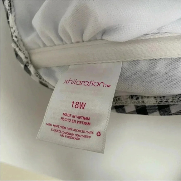 Size 18W Xhilaration Plaid Bikini Top - Picture 3 of 4